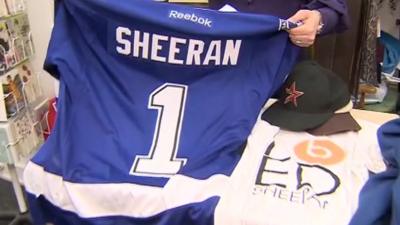 Clothes belonging to Ed Sheeran