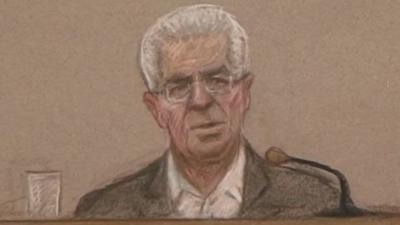 Court drawing of Max Clifford