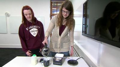 Making cup of tea