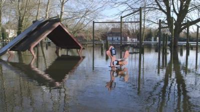 flooded area of Wraysbury in February