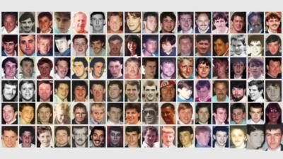 Some of the 96 Hillsborough victims (compilation of images courtesy of Liverpool Football Club)