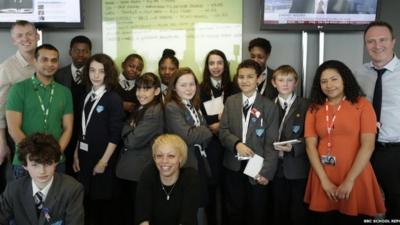 Group photo of students from Hackney New School