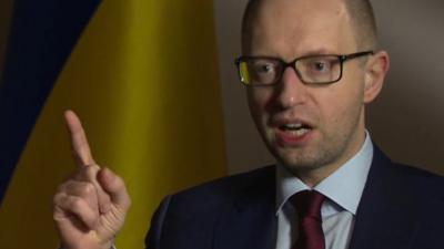 Ukraine's interim Prime Minister Arseniy Yatsenyuk