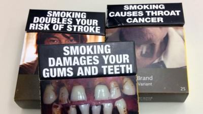 Non-branded cigarette packaging