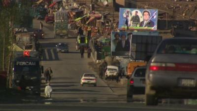 Campaign posters line Afghanistan's streets