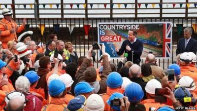 PM David Cameron visits Dawlish as train line reopens