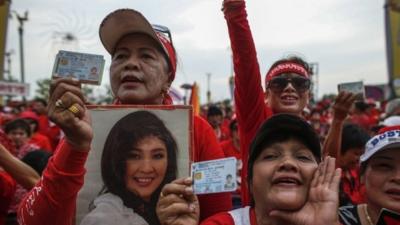 Pro-government supporters in Bangkok