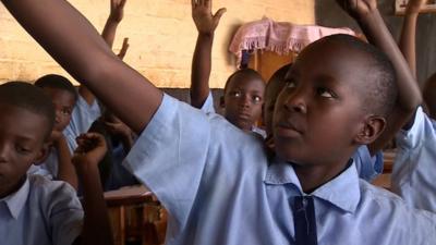 Children in a school in Rwanda