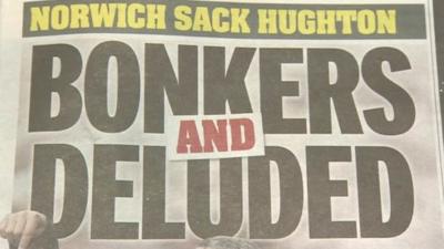 Headline from the Daily Mirror