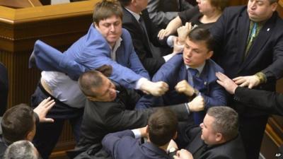 Punches were thrown n parliament