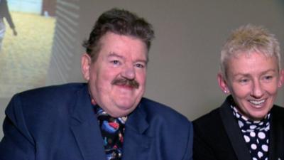 Robbie Coltrane and Muriel Gray