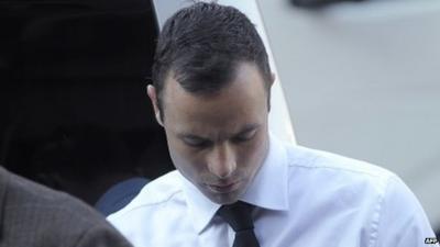 Oscar Pistorius outside court