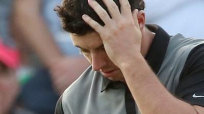 Rory McIlroy was left frustrated as he carded a 77 in the second round of the Masters