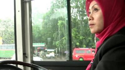 Female bus driver