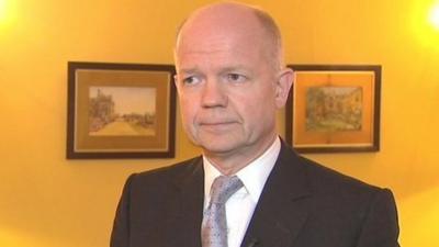 UK foreign secretary William Hague