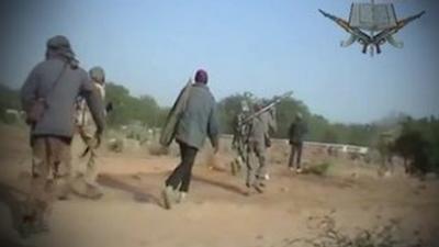 Boko Haram members with weapons