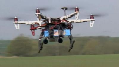 Drone to scare off pigeons