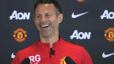 Ryan Giggs full of laughs in new Manchester United job