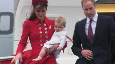 Prince George with parents