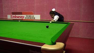 Ronnie O'Sullivan makes his second maximum 147 break at the Crucible in 2003.