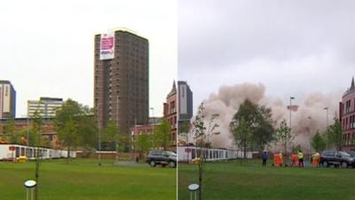 Stafford Tower demolition