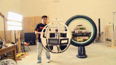 Scientist at Oklahoma State University operating a drone