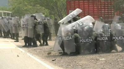 Colombian riot police