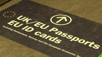 Airport Passport floor marking