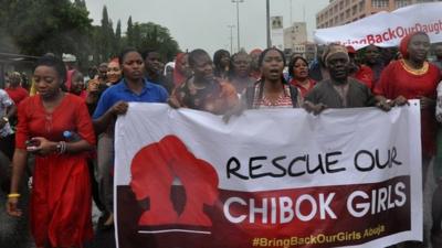 Women at protest in Abuja