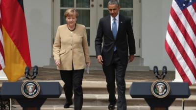 German Chancellor Angela Merkel and US President Barack Obama