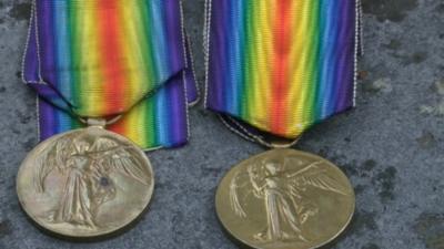 Medals awarded to George and Albert Pilbeam