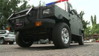 An armed car in Nigeria