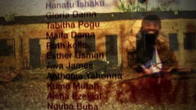 Graphic showing kidnapped girls'names