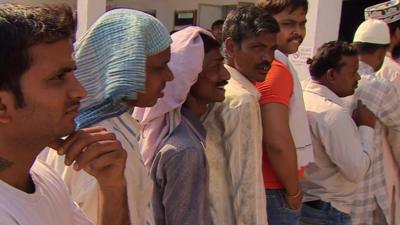 People voting in India