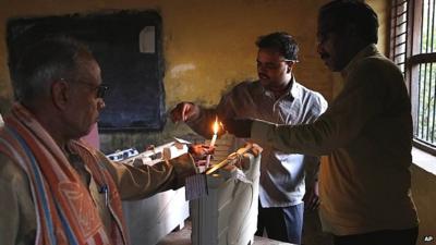 Ballot boxes are sealed after voting ends