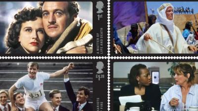 Stamps featuring British films