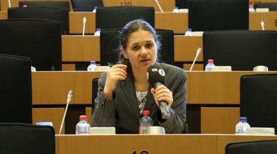 MEP Amelia Andersdotter in the European Parliament