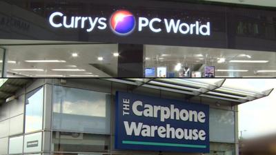 Currys and PC World and The Carphone Warehouse stores