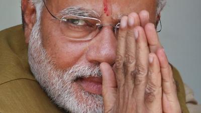 Opposition Bharatiya Janata Party (BJP) leader and India's next prime minister Narendra Modi