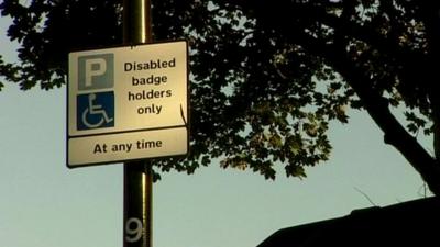 Blue badge sign