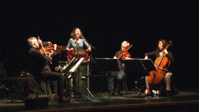 The Ukrainian singer and composer Marianna Sadovska performs her Chernobyl Harvest at the Barbican Centre, London