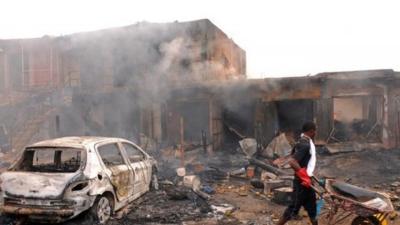 Scene of explosion in Jos