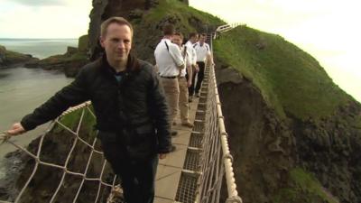 BBC reporter Chris Page on the Carrick-a-Rede