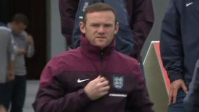 England's Wayne Rooney training in Portugal