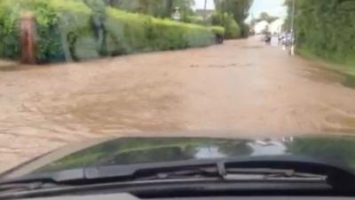 Flooded road