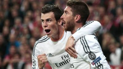 Real Madrid's Gareth Bale and Sergio Ramos prepare to take on Atletico Madrid in the Champions League final