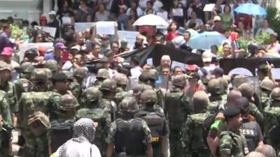 Thai military and anti-coup protesters