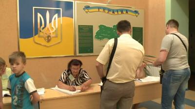 Kiev polling station