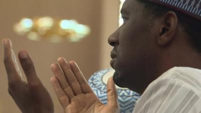 A man praying