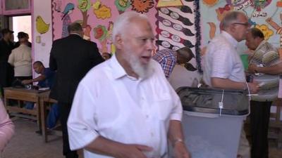 Inside a polling station in Alexandria